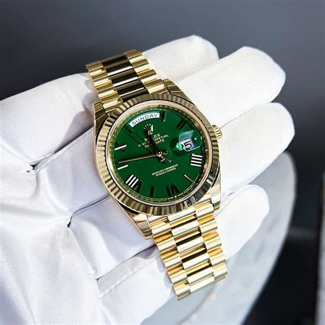 rolex president yellow gold dial on wrist 40|rolex day date gold.